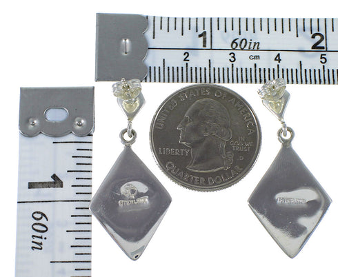 Turquoise And Genuine Sterling Silver Earrings EX44796