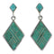Southwest Sterling Silver And Turquoise Earrings EX44803
