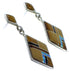 Tiger Eye And Multicolor Inlay Silver Earrings EX44809
