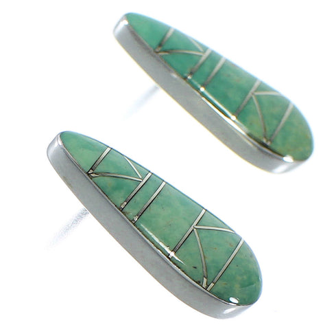 Southwest Turquoise And Sterling Silver Earrings EX44838