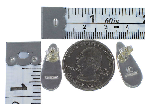 Southwest Turquoise And Sterling Silver Earrings EX44838