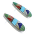 Multicolor Inlay And Sterling Silver Earrings EX44844