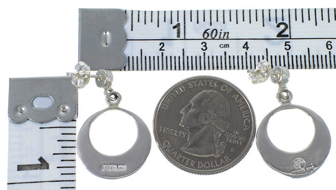 Turquoise Authentic Sterling Silver Post Dangle Earrings AX48672