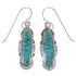 Southwest Jewelry Silver Turquoise Inlay Hook Dangle Earrings AX48824
