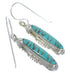 Southwest Jewelry Silver Turquoise Inlay Hook Dangle Earrings AX48824