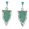 Turquoise Sterling Silver Post Dangle Earrings CX46400