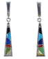 Sterling Silver Multicolor Southwestern Post Dangle Earrings AX49069