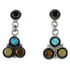 Authentic Sterling Silver Multicolor Post Earrings Jewelry AX49079