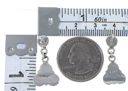 Authentic Sterling Silver Multicolor Post Earrings Jewelry AX49079