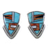 Turquoise Multicolor Inlay Sterling Silver Post Earrings AX49126