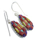 Sterling Silver Multicolor Hook Dangle Earrings AX49175