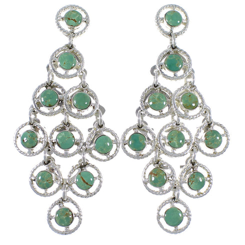 Turquoise Southwest Sterling Silver Earrings CX46543