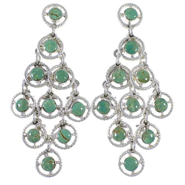 Turquoise Southwest Sterling Silver Earrings CX46543