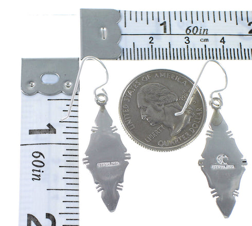 Turquoise Sterling Silver Hook Dangle Earrings CX46592