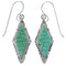 Silver Turquoise Jewelry Hook Dangle Earrings CX46593