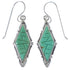 Silver Turquoise Jewelry Hook Dangle Earrings CX46593