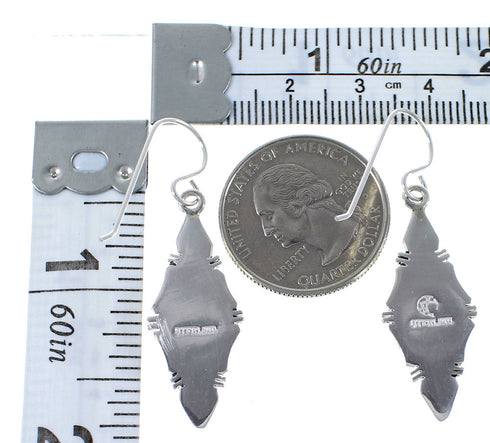 Silver Turquoise Jewelry Hook Dangle Earrings CX46593