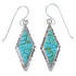 Sterling Silver And Turquoise Hook Dangle Earrings CX46594