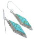 Sterling Silver And Turquoise Hook Dangle Earrings CX46594