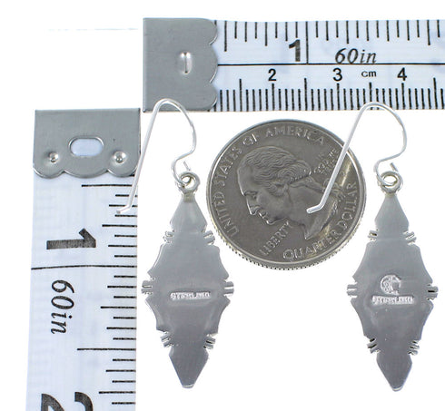 Sterling Silver And Turquoise Hook Dangle Earrings CX46594