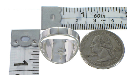 Magenta Turquoise And Opal Silver Southwest Ring Size 6-1/2 EX44765