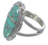 Southwest Sterling Silver Turquoise And Opal Inlay Ring Size 5-3/4 AX52620