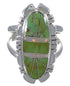 Southwest Silver Turquoise And Opal Inlay Ring Size 6-3/4 AX52623