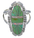 Turquoise And Opal Silver Ring Size 6-1/2 AX52627