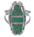 Turquoise And Opal Southwestern Silver Ring Size 6-1/4 AX52636