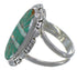 Turquoise And Opal Southwestern Silver Ring Size 6-1/4 AX52636