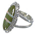 Opal And Turquoise Inlay Sterling Silver Ring Size 7-1/2 AX52641