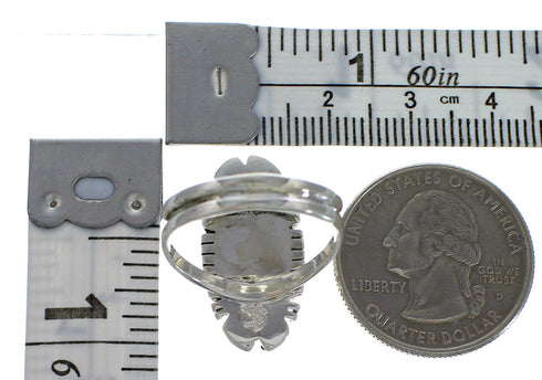 Southwestern Opal And Turquoise Silver Ring Size 6-1/4 AX52659