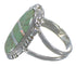 Turquoise Opal Inlay Silver Ring Size 7-1/2 AX52722