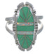 Turquoise Opal Inlay Authentic Sterling Silver Ring Size 5 AX52724
