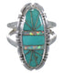 Sterling Silver Opal Turquoise Southwest Jewelry Ring Size 6-1/4 AX52749
