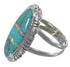 Sterling Silver Opal Turquoise Southwest Jewelry Ring Size 6-1/4 AX52749