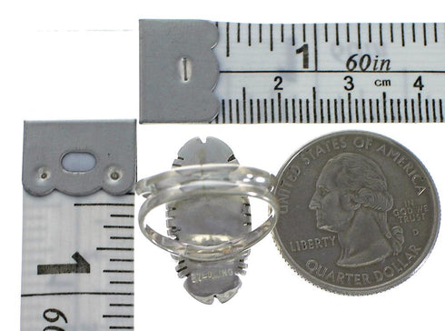 Sterling Silver Opal Turquoise Southwest Jewelry Ring Size 6-1/4 AX52749