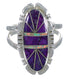 Magenta Turquoise And Opal Inlay Sterling Silver Ring Size 5 AX52907