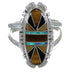 Multicolor Sterling Silver Ring Size 7 AX52932