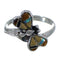Multicolor Inlay Dragonfly Sterling Silver Ring Size 8-1/4 EX44679