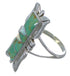 Southwest Turquoise And Opal Inlay Silver Ring Size 5-3/4 AX53642