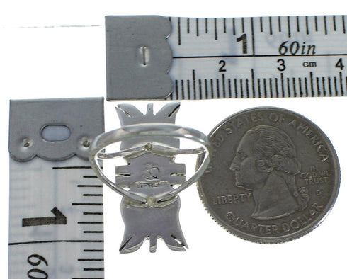 Opal And Turquoise Inlay Sterling Silver Ring Size 6 AX53666