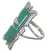 Opal And Turquoise Inlay Genuine Sterling Silver Ring Size 7-3/4 AX53671