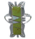 Opal And Turquoise Silver Southwest Ring Size 8-1/2 AX53677