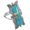 Turquoise And Opal Silver Jewelry Ring Size 6-3/4 AX53822