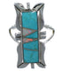 Opal And Turquoise Inlay Silver Jewelry Ring Size 6-1/2 AX53830