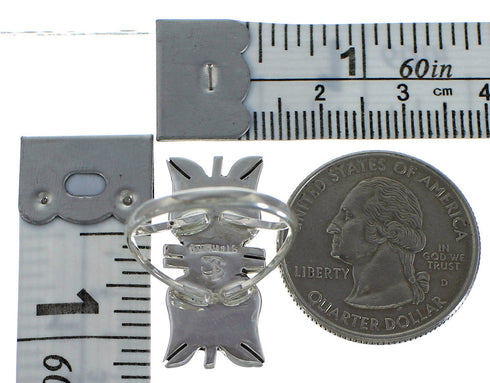 Opal And Turquoise Inlay Silver Jewelry Ring Size 6-1/2 AX53830