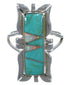 Opal And Turquoise Sterling Silver Ring Size 4-3/4 AX53834