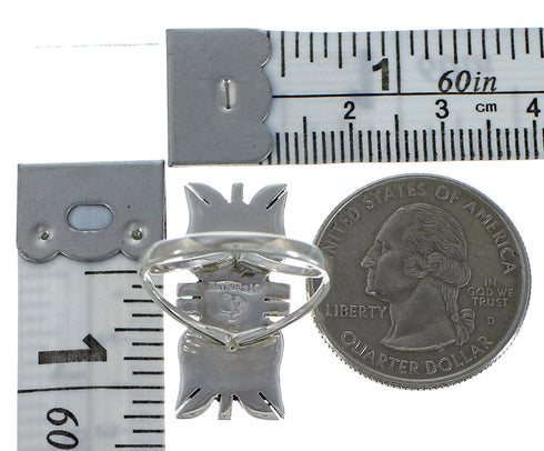 Sterling Silver Opal And Turquoise Inlay Ring Size 7-1/4 AX53848