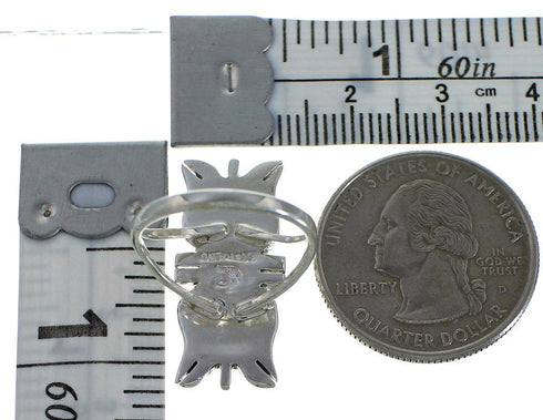 Magenta Turquoise And Opal Silver Jewelry Ring Size 6-1/2 AX53884